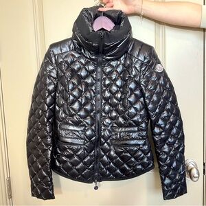 SOLD Moncler Champetre Diamond-Quilted Puffer Down Jacket Black size 1/S ($1800)